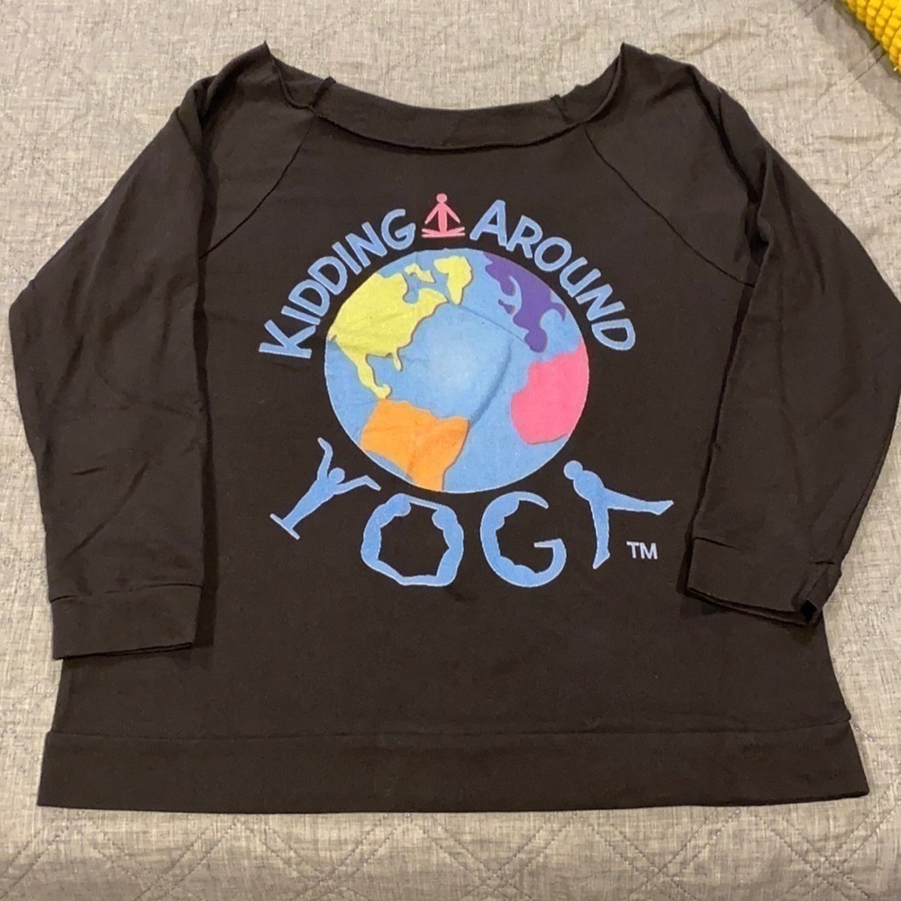 Kidding Around Yoga Open Neck Top